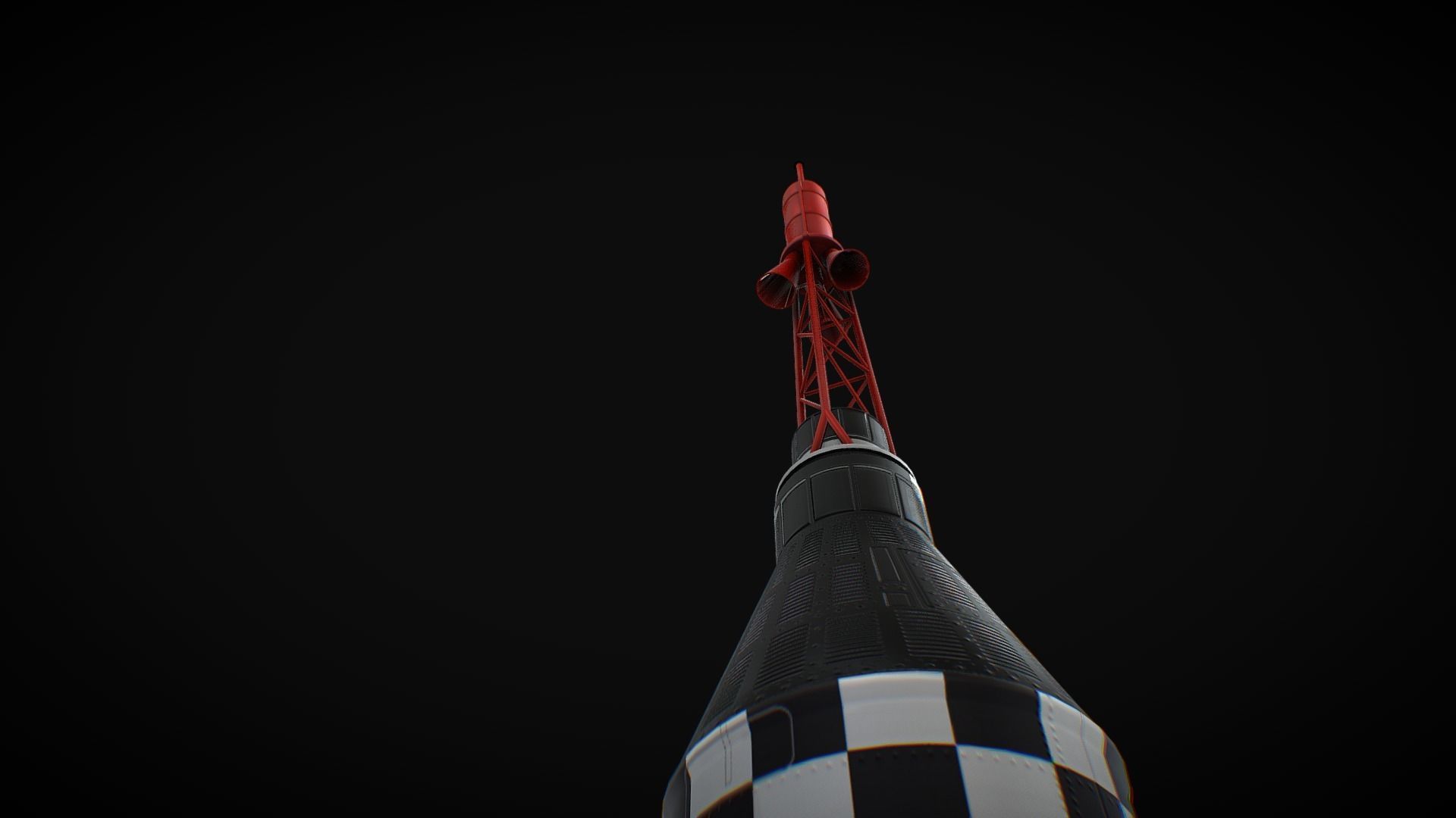 Mercury Redstone Low-poly 3D model_2