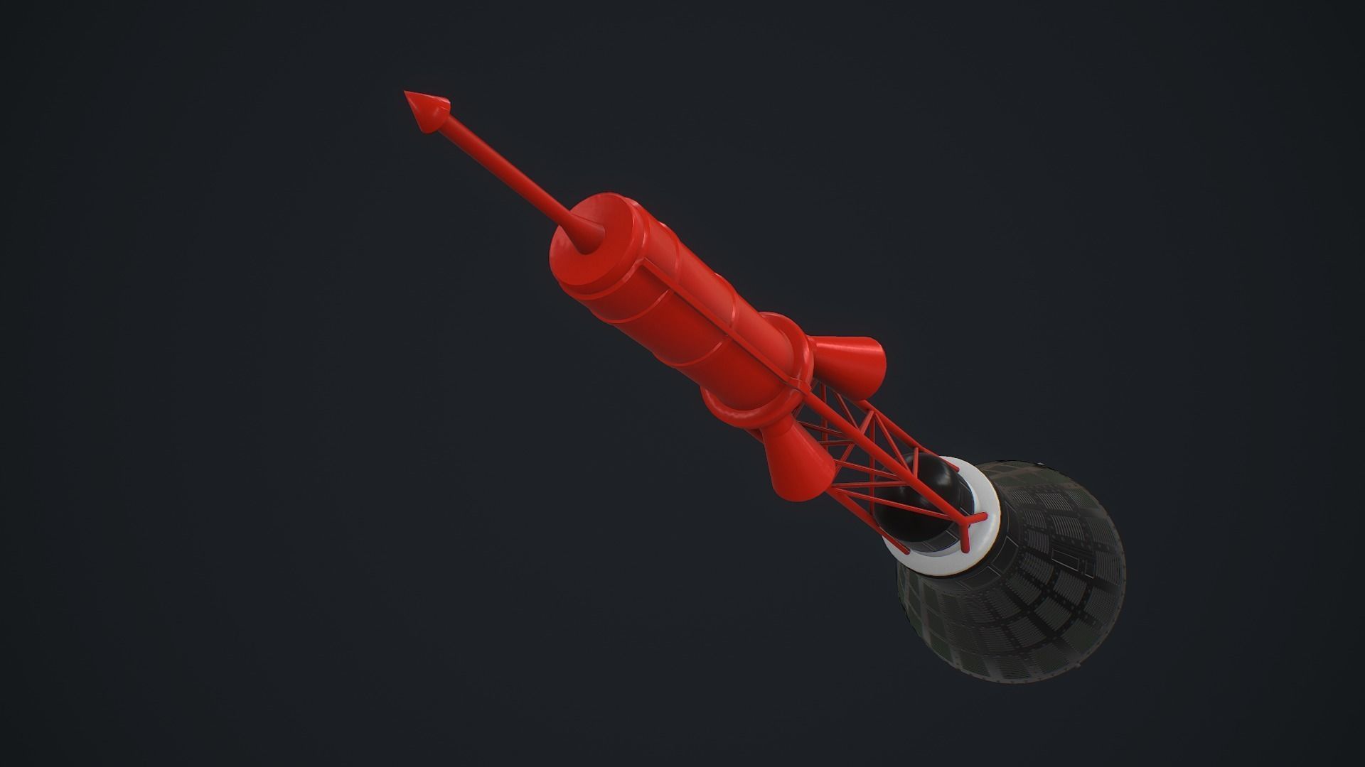 Mercury Redstone Low-poly 3D model_14