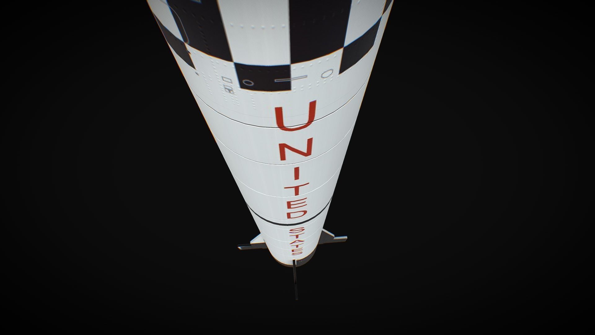 Mercury Redstone Low-poly 3D model_5