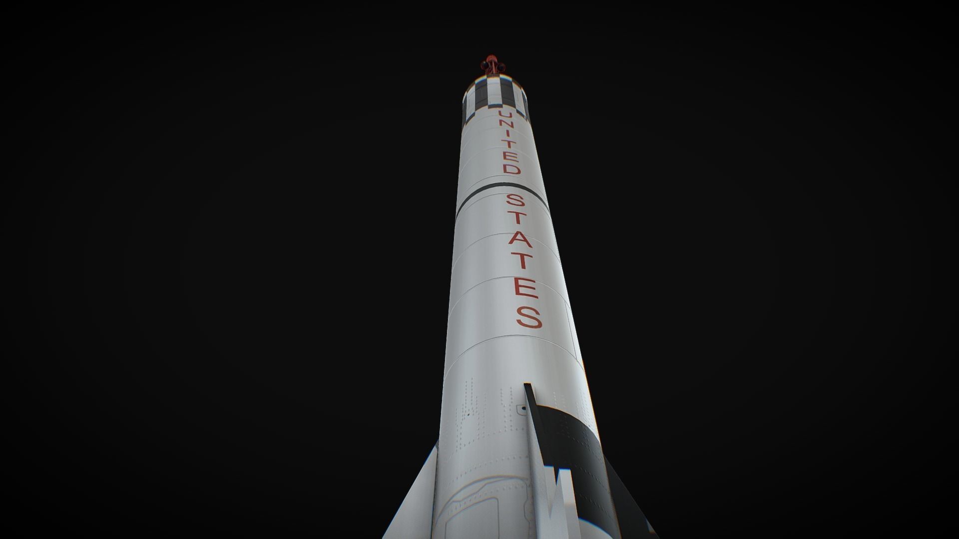 Mercury Redstone Low-poly 3D model_6