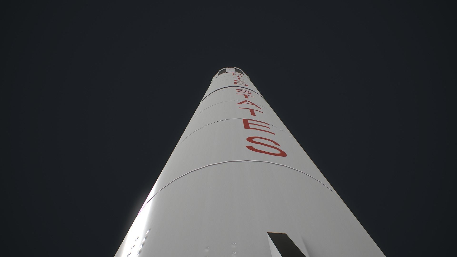 Mercury Redstone Low-poly 3D model_12