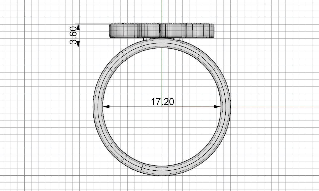 Stackable minimalist custom ring Stacking band Heart diamond 3D print model_9