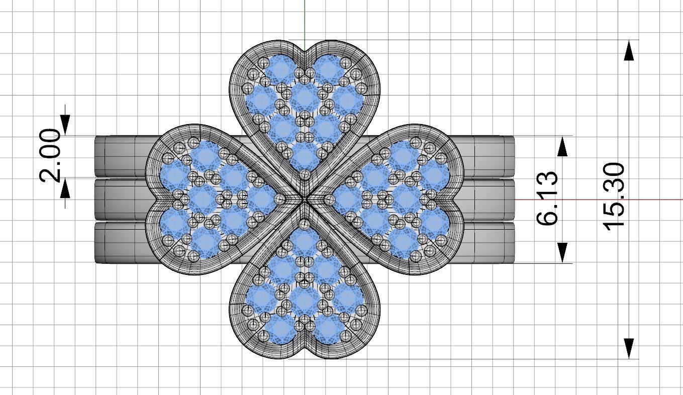 Stackable minimalist custom ring Stacking band Heart diamond 3D print model_8