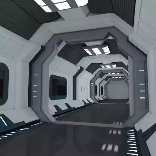 SciFi Spaceship Corridor 7  3D model
