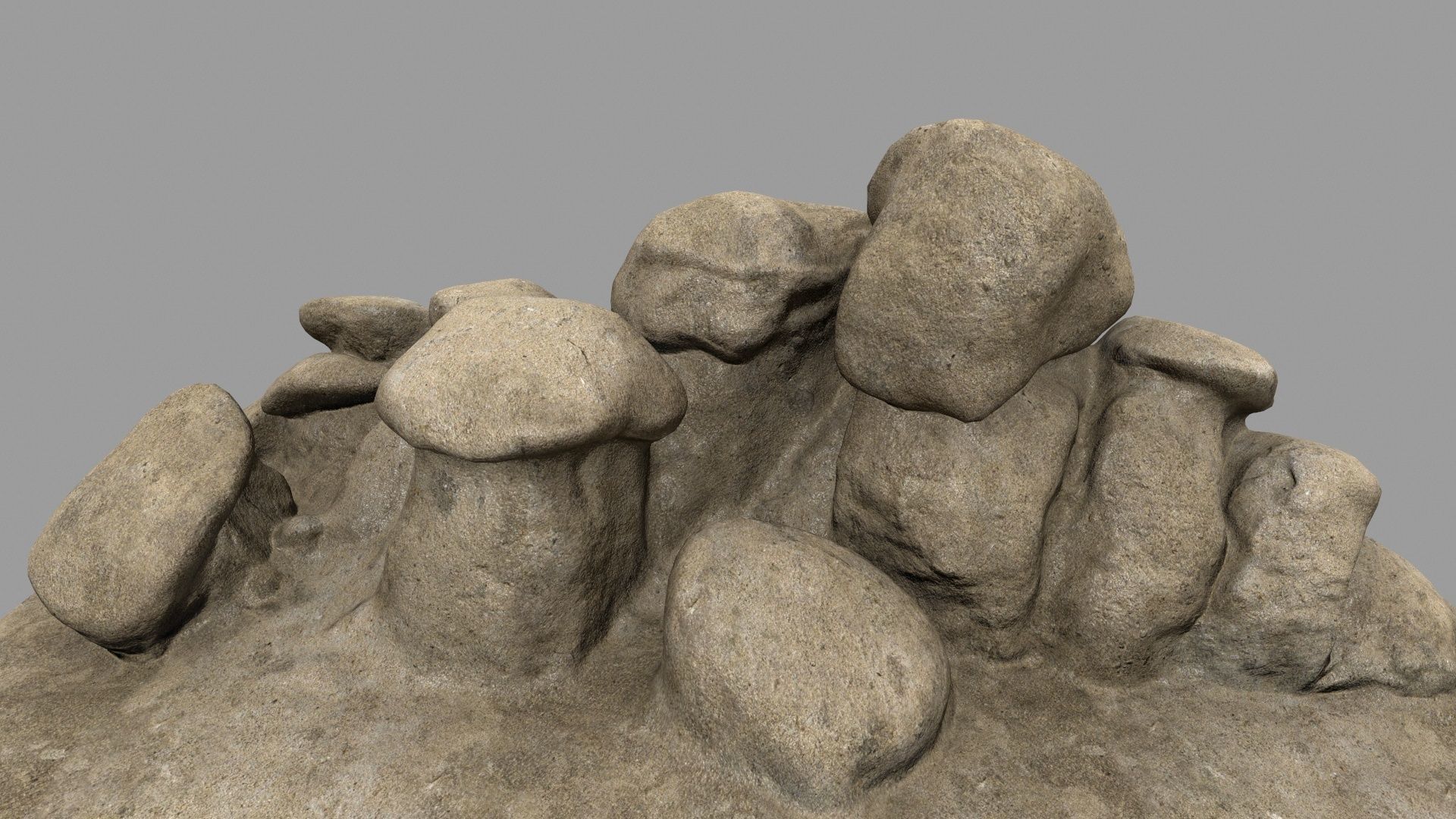 rocks rock Low-poly 3D model_2