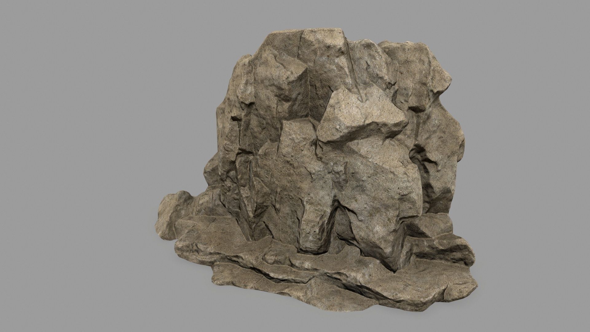 rocks rock Low-poly 3D model_3