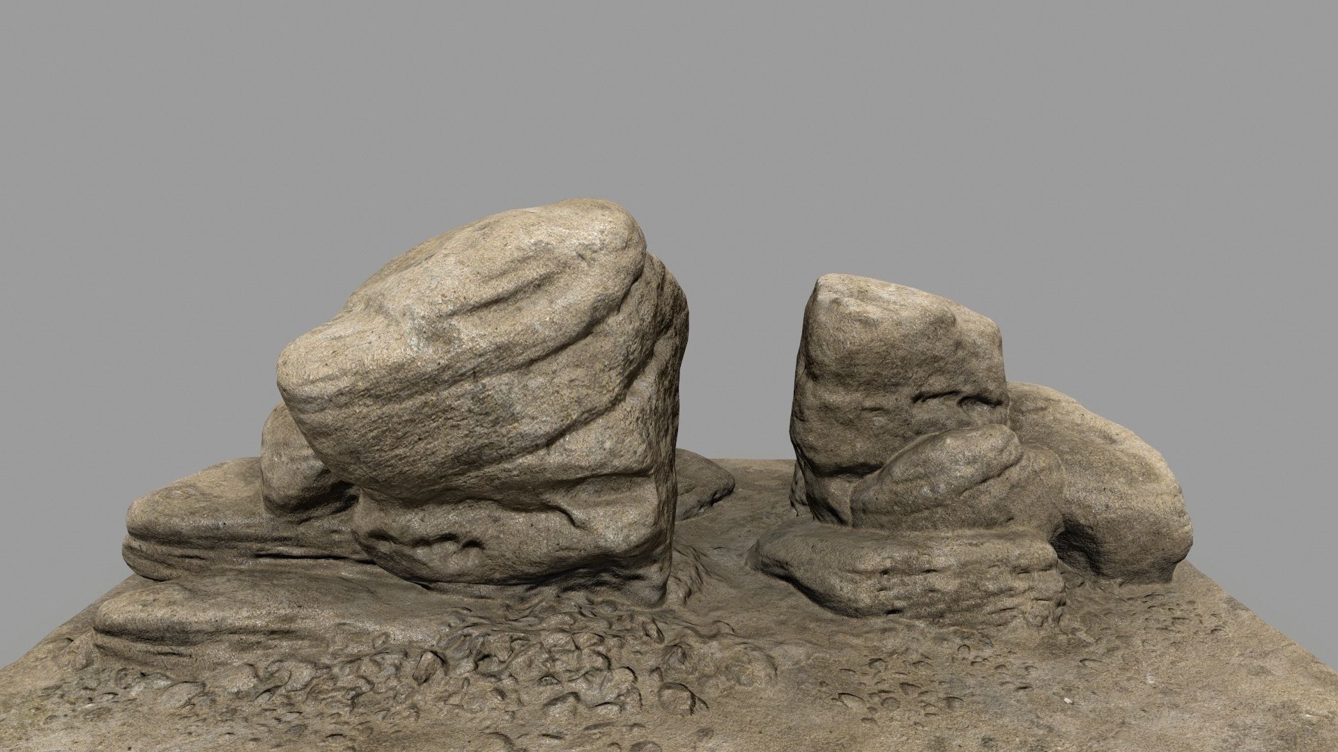 rocks rock Low-poly 3D model_1