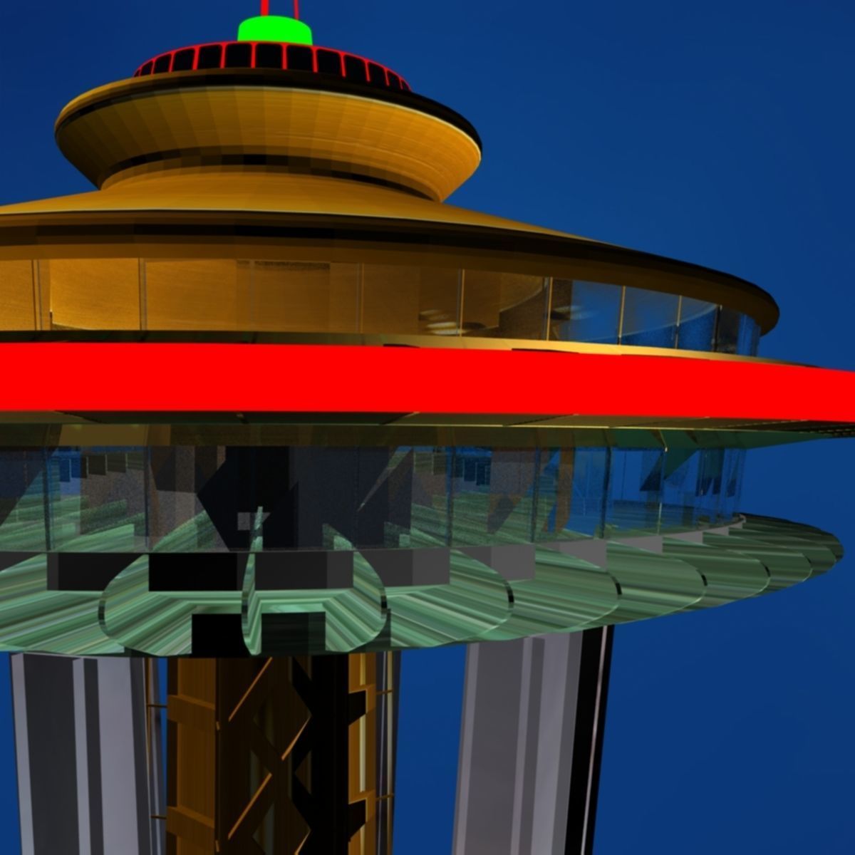 Seattle space needle 3D model_8
