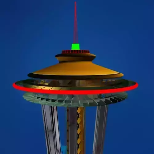 Seattle space needle 3D model