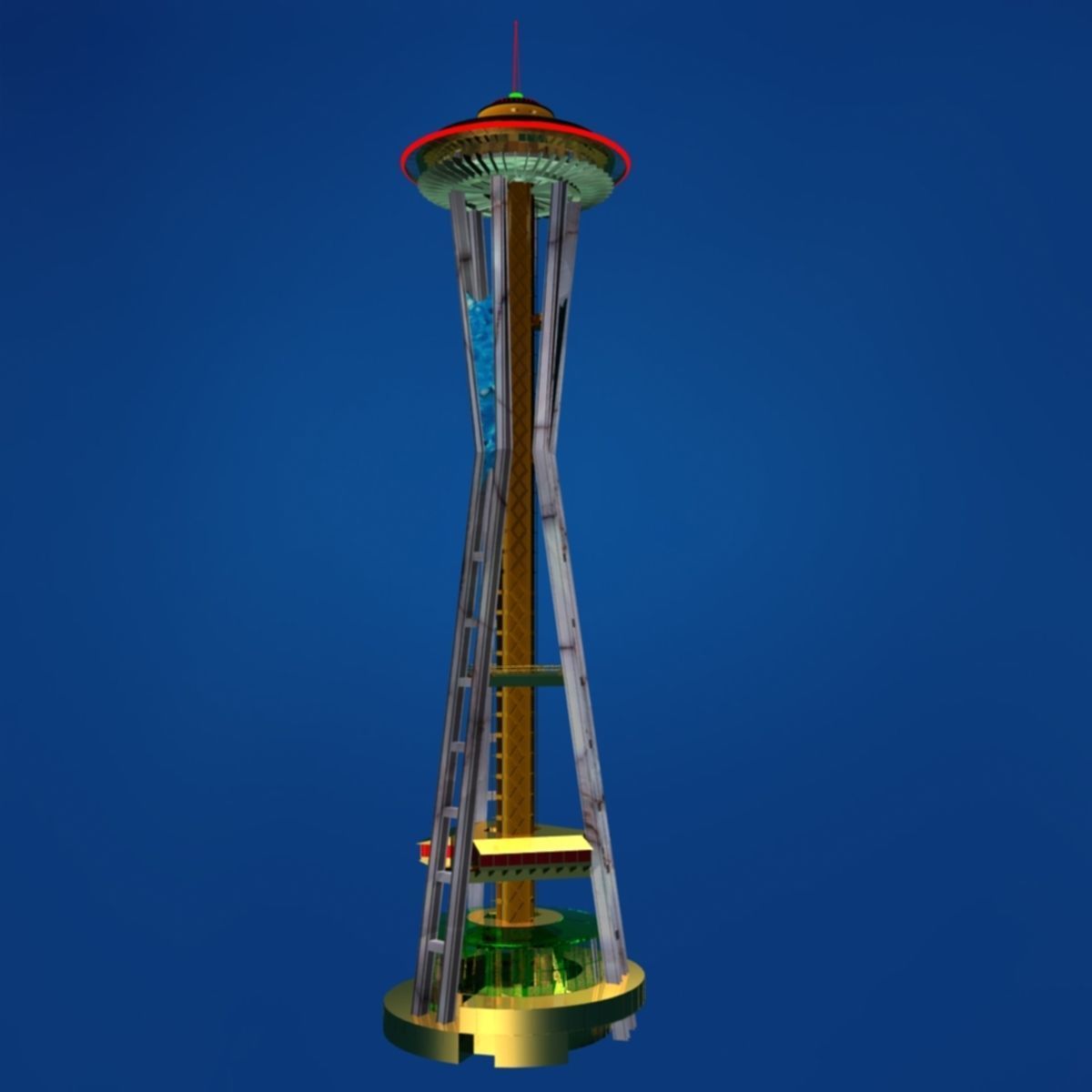 Seattle space needle 3D model_9