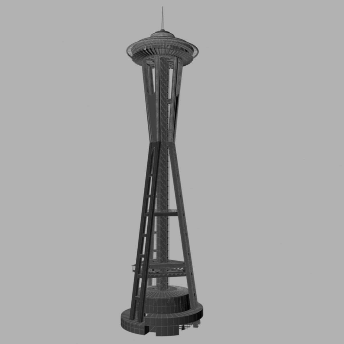 Seattle space needle 3D model_1