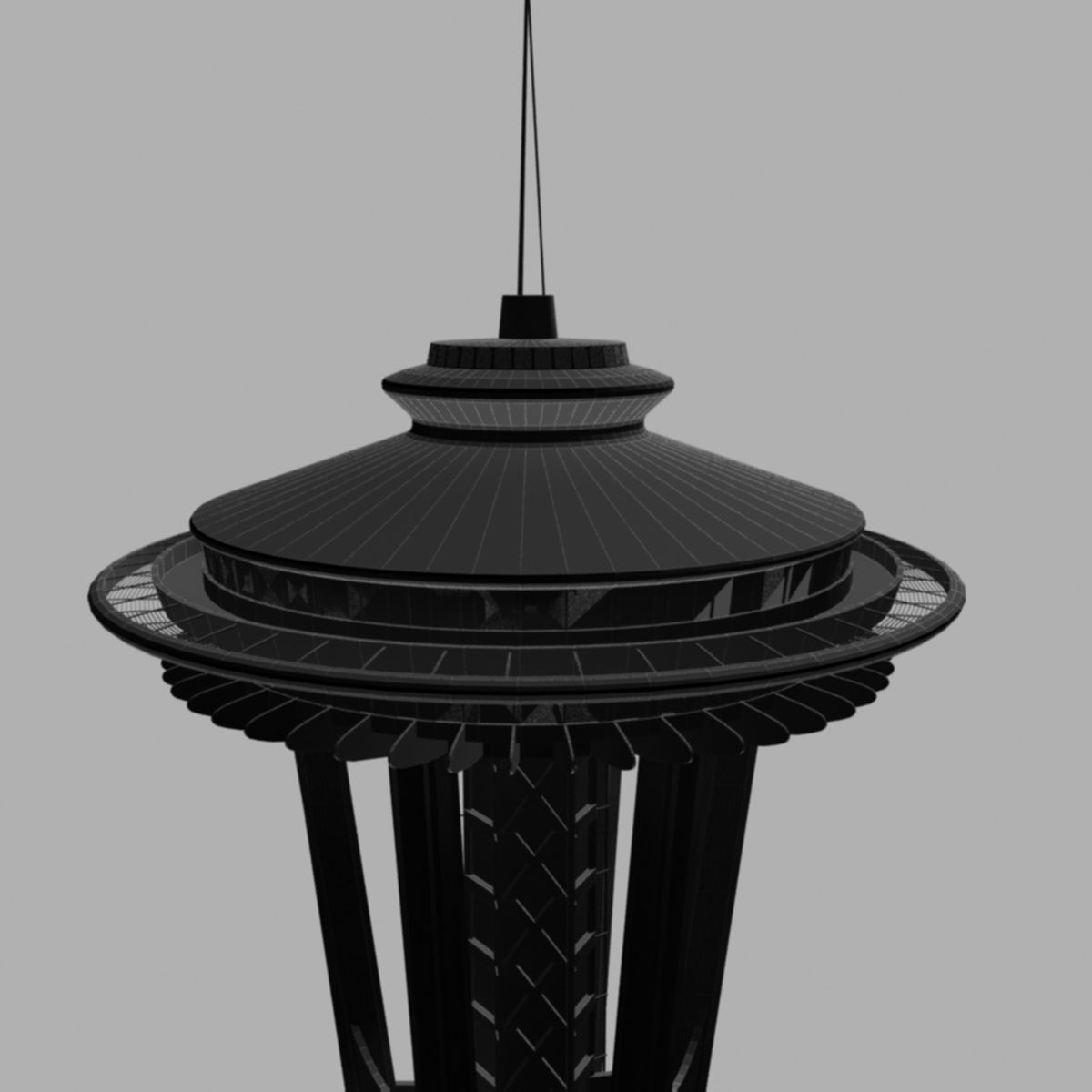 Seattle space needle 3D model_2