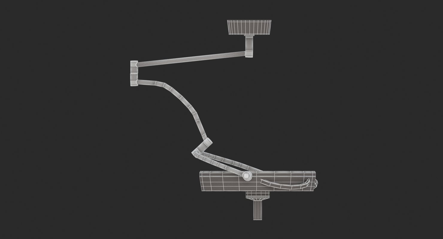Medical Single Operating Light Surgical Wall 3D model_9