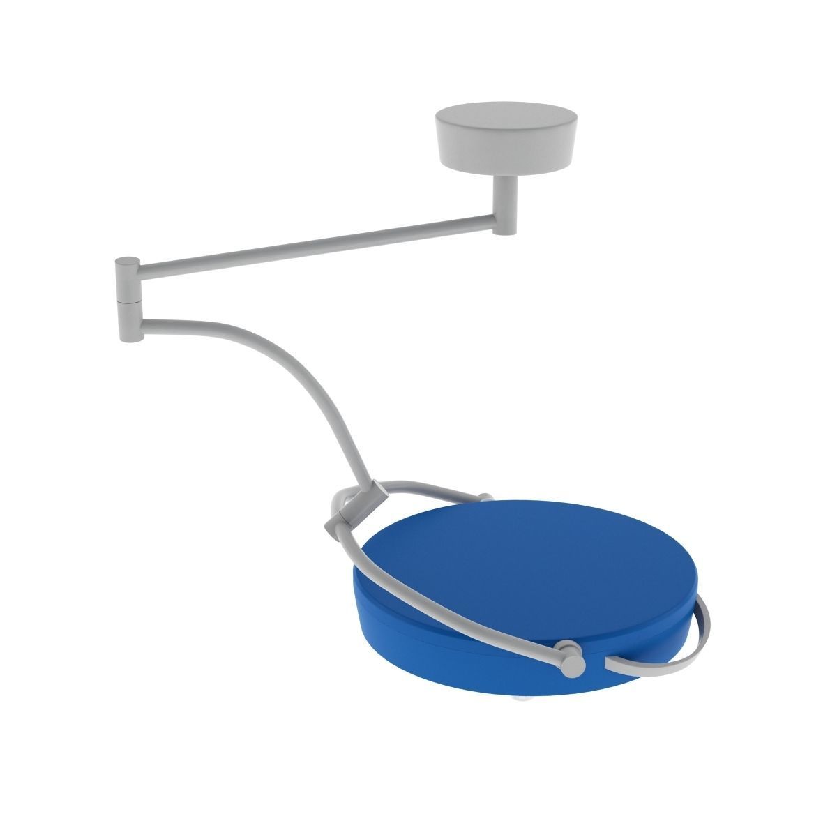 Medical Single Operating Light Surgical Wall 3D model_6
