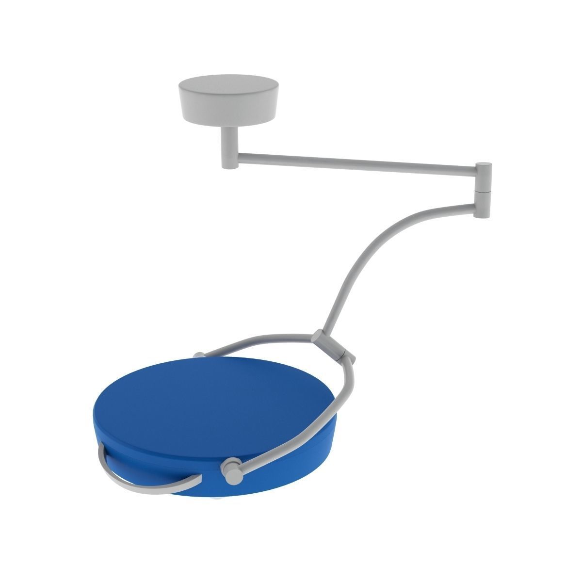 Medical Single Operating Light Surgical Wall 3D model_5