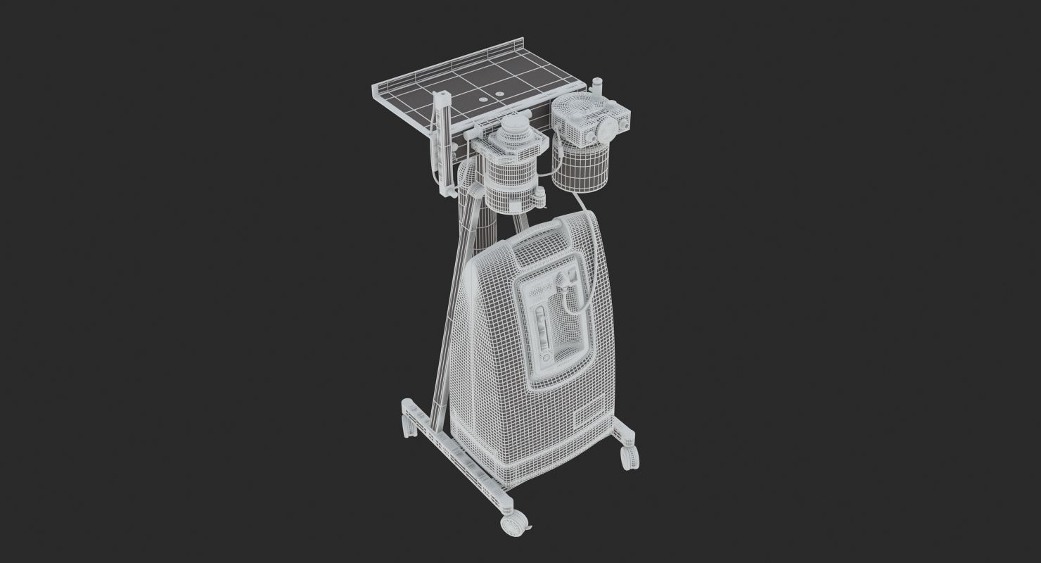 Medical Oxygen Tank 3D model_8