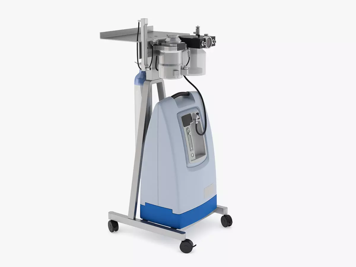 Medical Oxygen Tank 3D model_0