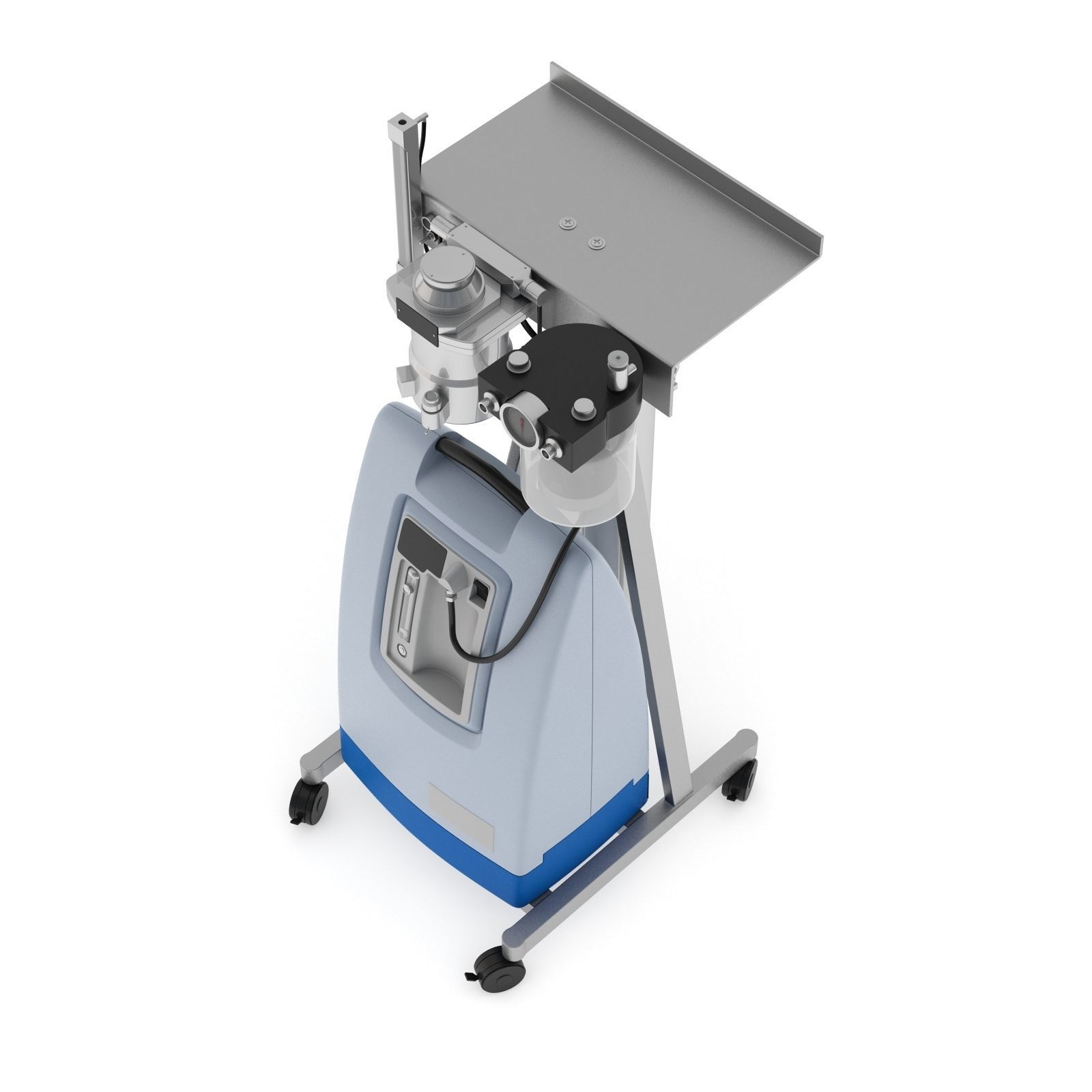 Medical Oxygen Tank 3D model_3