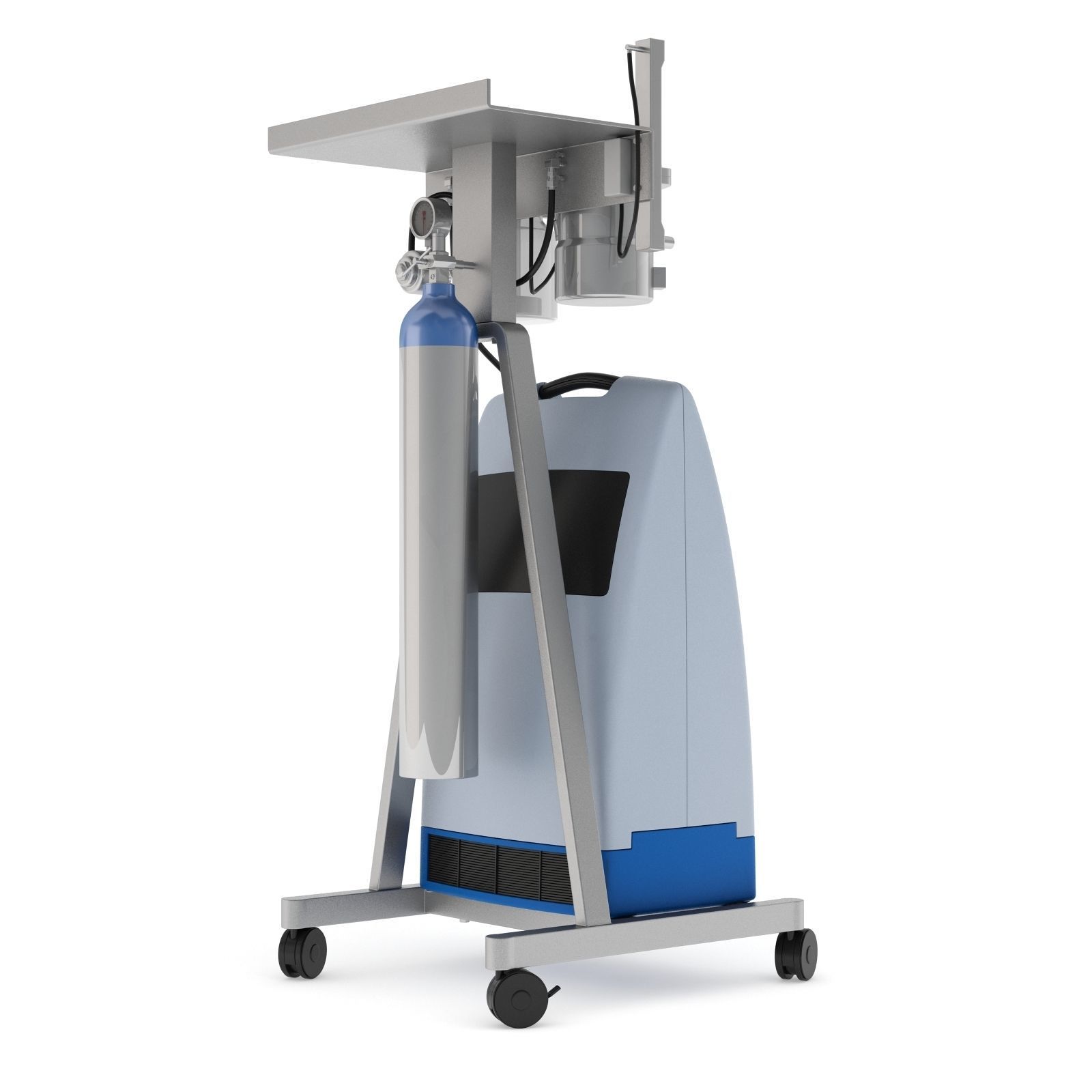 Medical Oxygen Tank 3D model_4