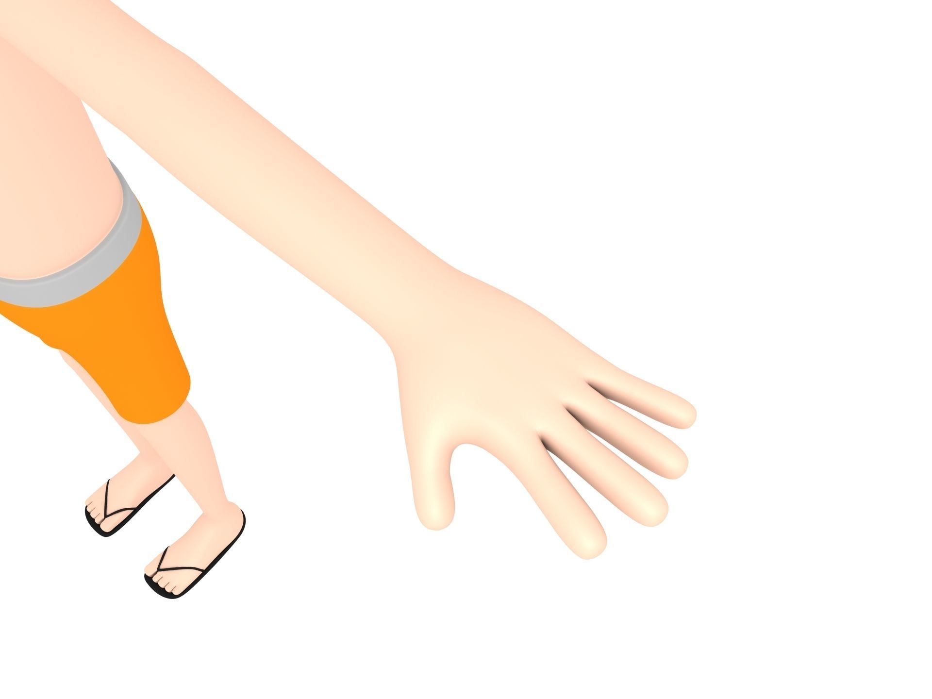 CartoonMan018 BeachMan 3D model_5