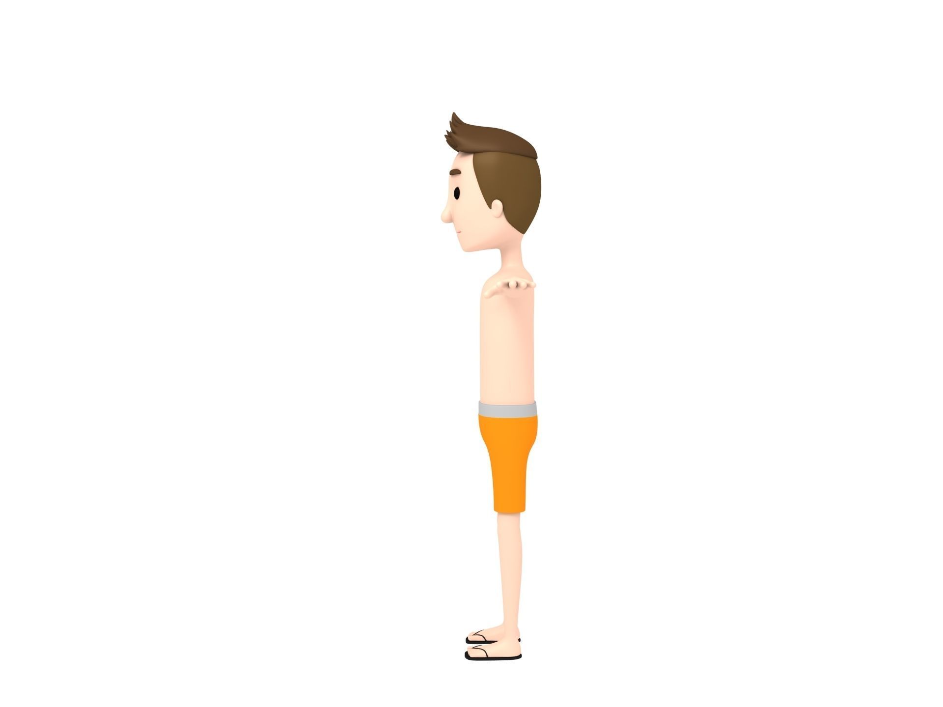 CartoonMan018 BeachMan 3D model_2