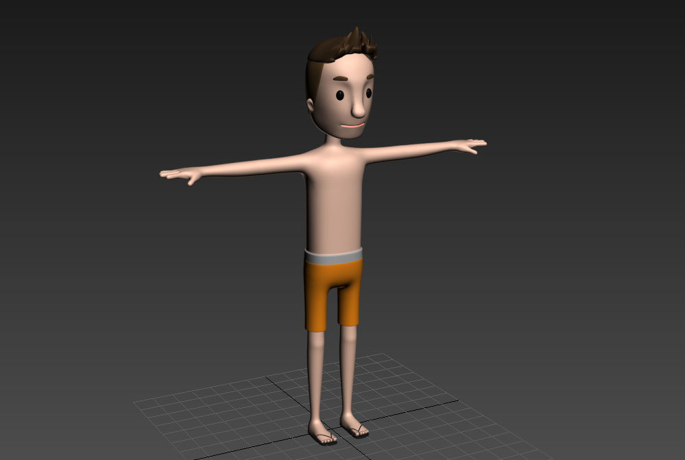 CartoonMan018 BeachMan 3D model_8