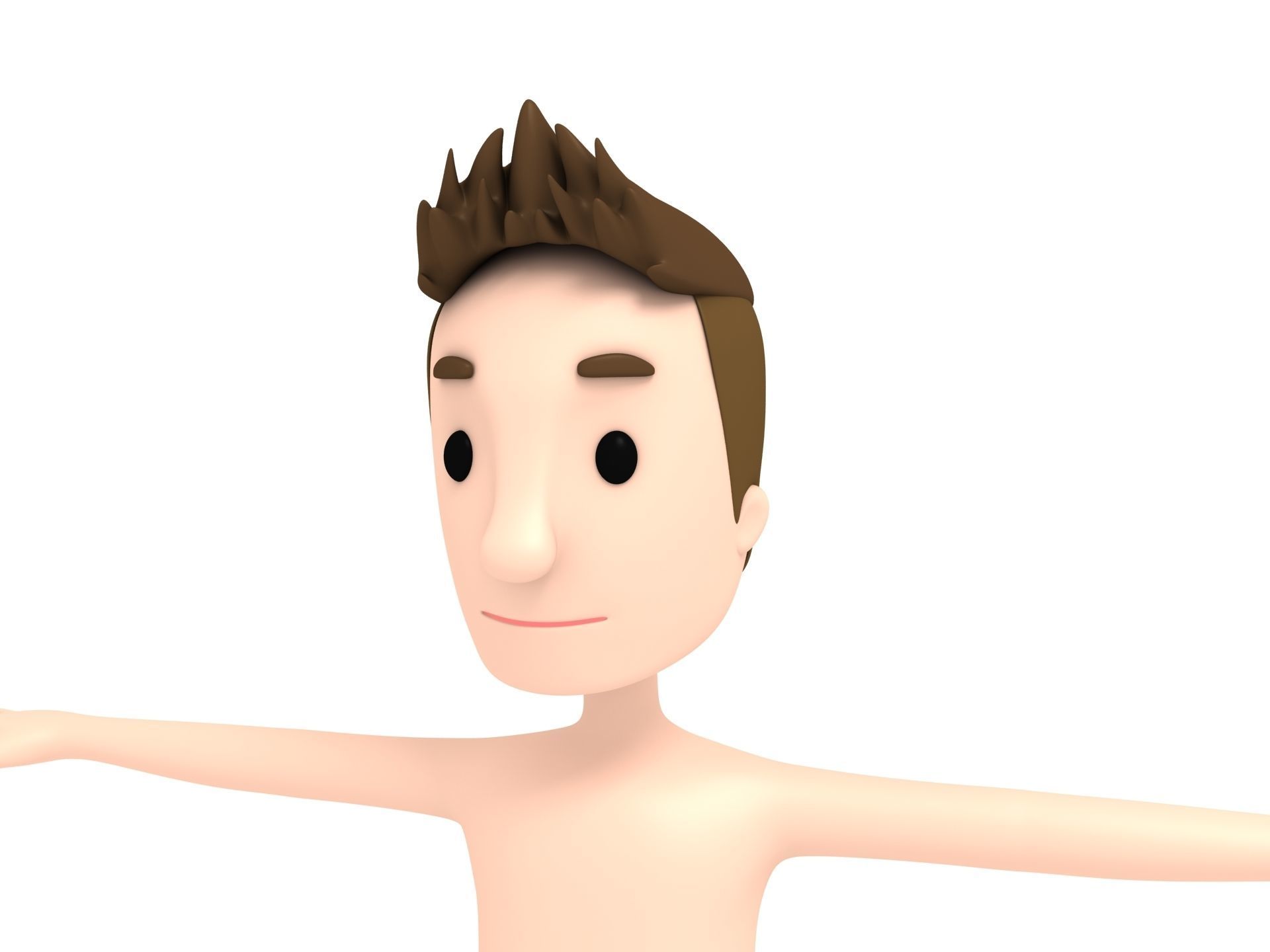 CartoonMan018 BeachMan 3D model_4
