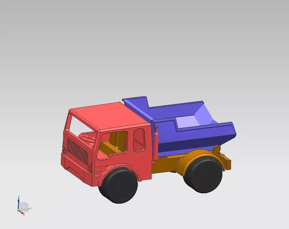Truck dump 3D print model_0