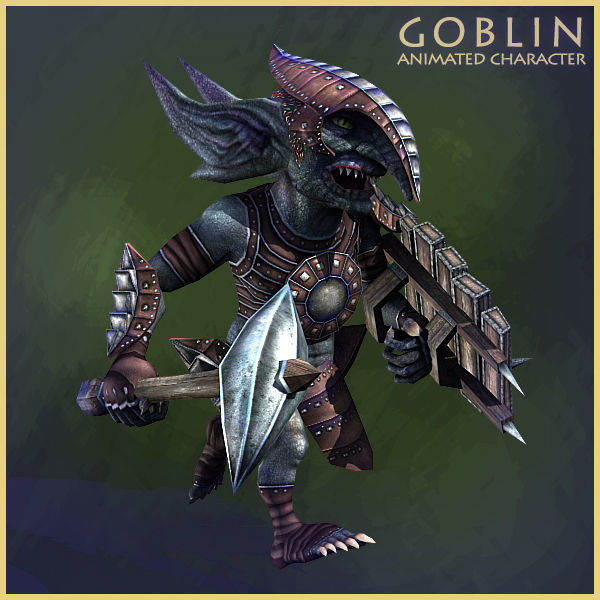 Goblin Warrior Low-poly 3D model_11