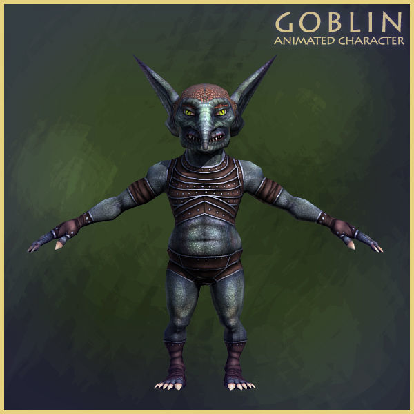 Goblin Warrior Low-poly 3D model_2
