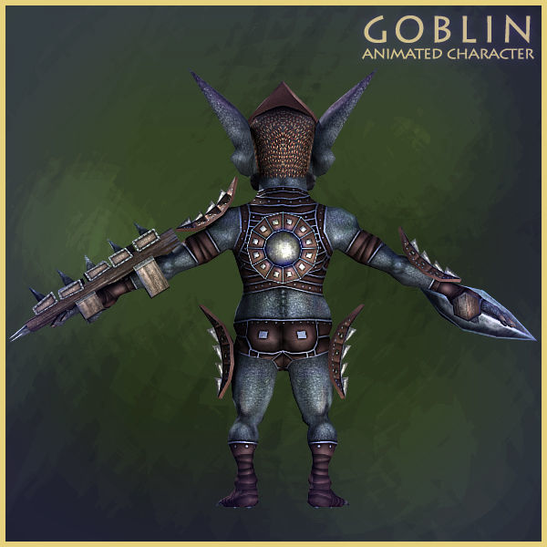 Goblin Warrior Low-poly 3D model_4