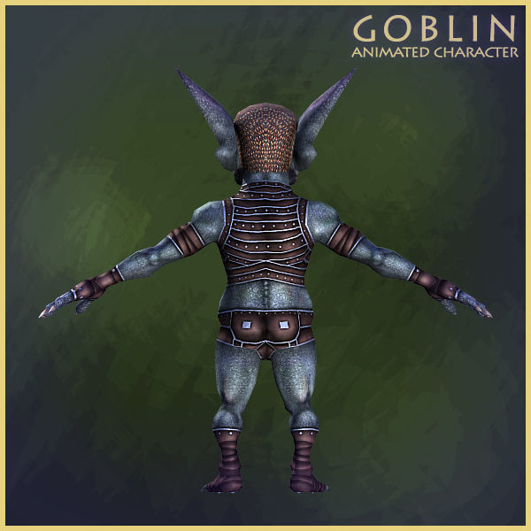 Goblin Warrior Low-poly 3D model_5