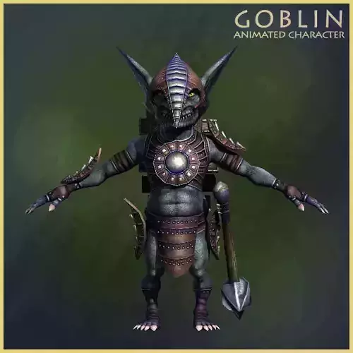 Goblin Warrior Low-poly 3D model