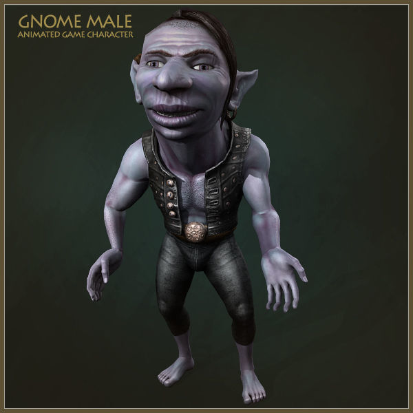 Gnome Worker Low-poly 3D model_6