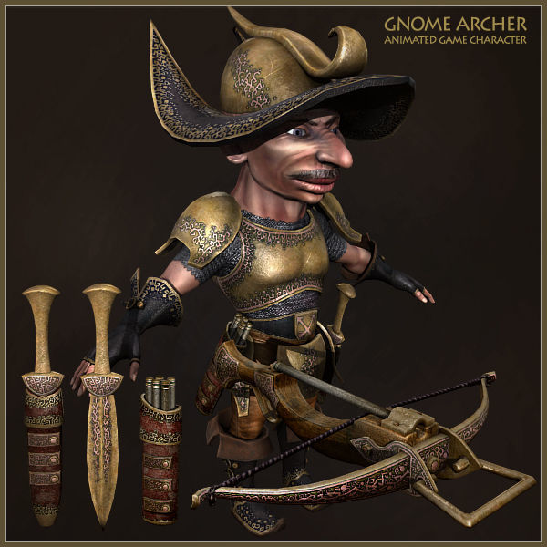 GNOMES ARMY Low-poly 3D model_6