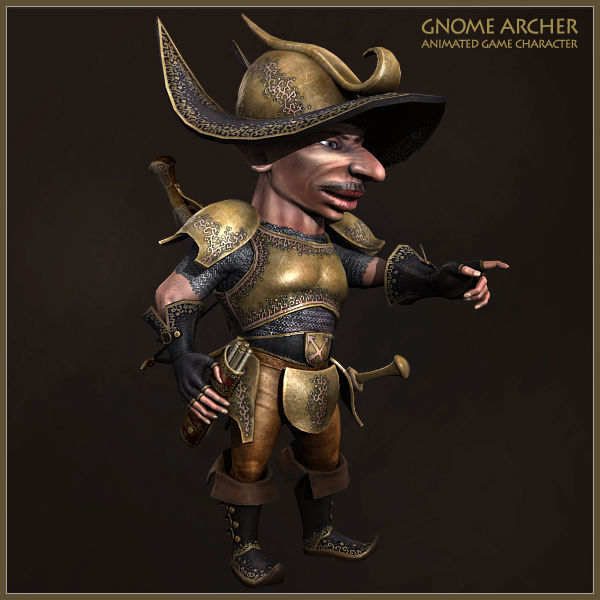 GNOMES ARMY Low-poly 3D model_5