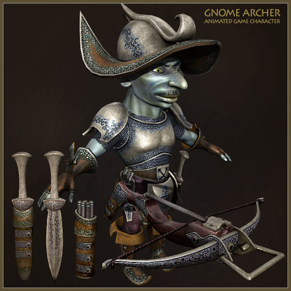 GNOMES ARMY Low-poly 3D model_8