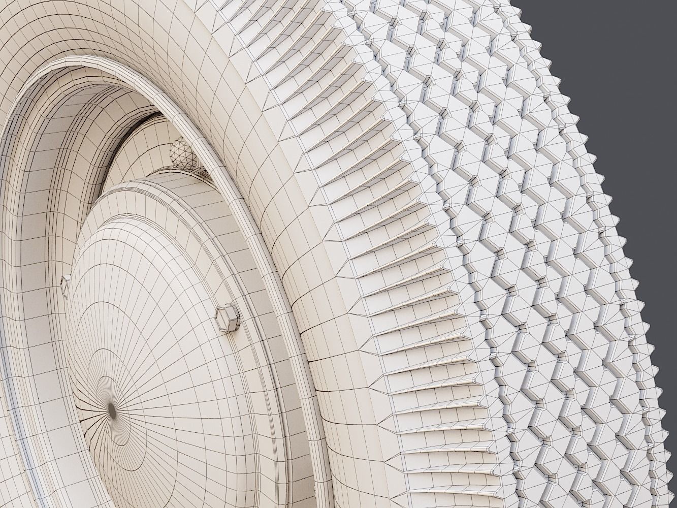 Vintage Car Wheel PBR 3D model_11