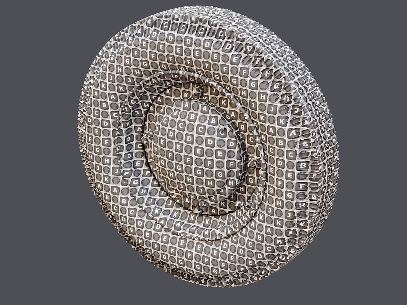 Vintage Car Wheel PBR 3D model_13