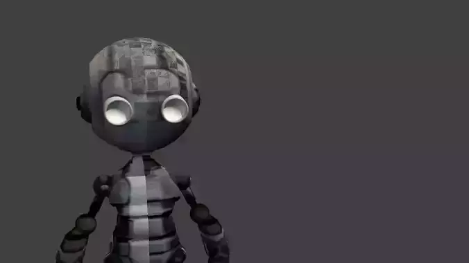 fight bot robot Low-poly 3D model