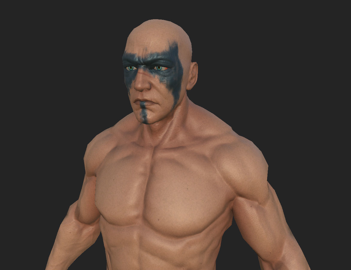 warrior armored Low-poly 3D model_8