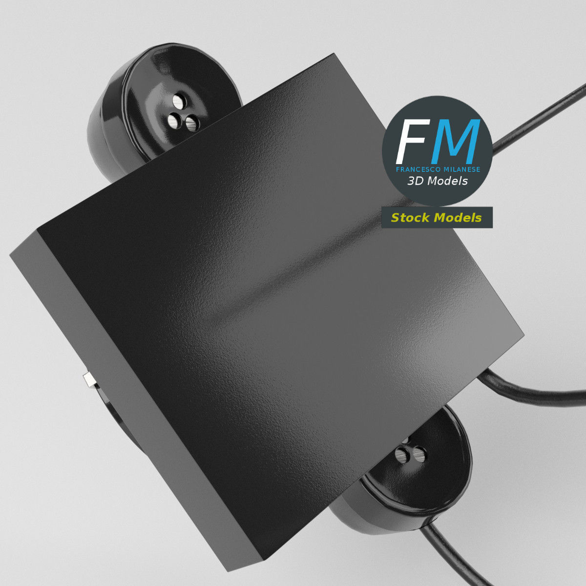 Telephone old fashioned 3D model_5