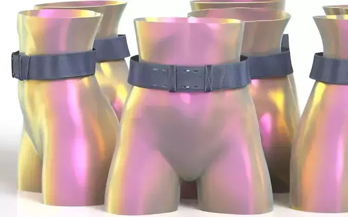 Leather Belt 18 Low-poly 3D model