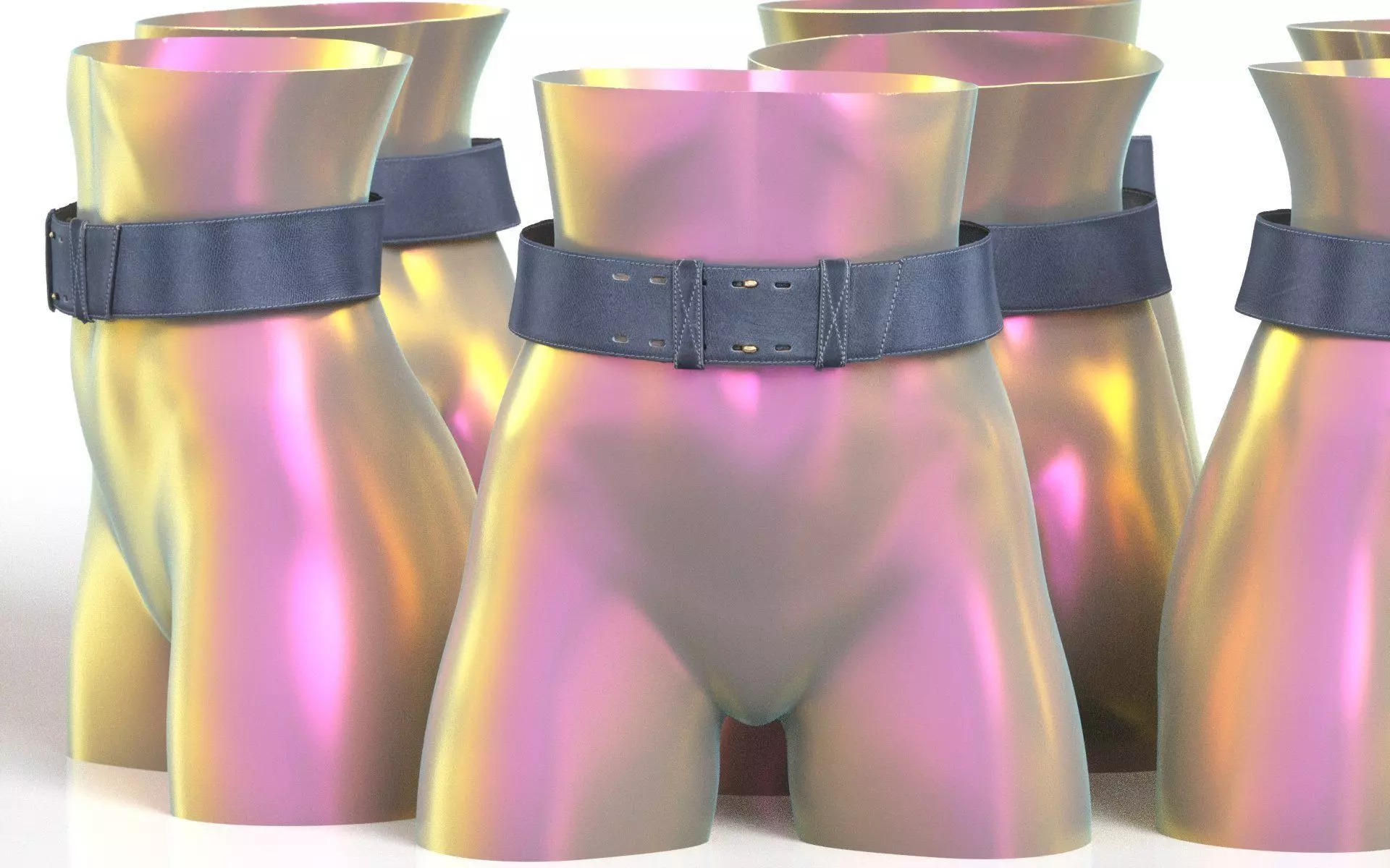 Leather Belt 18 Low-poly 3D model_0