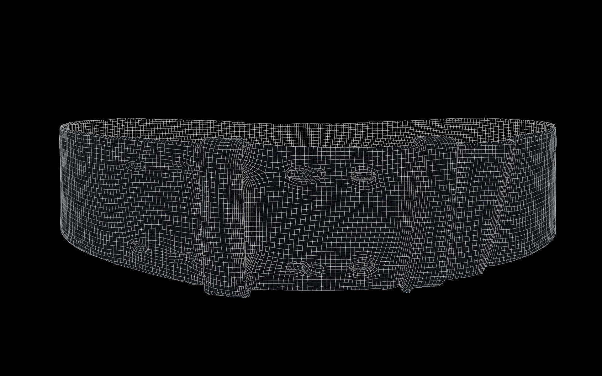 Leather Belt 18 Low-poly 3D model_6