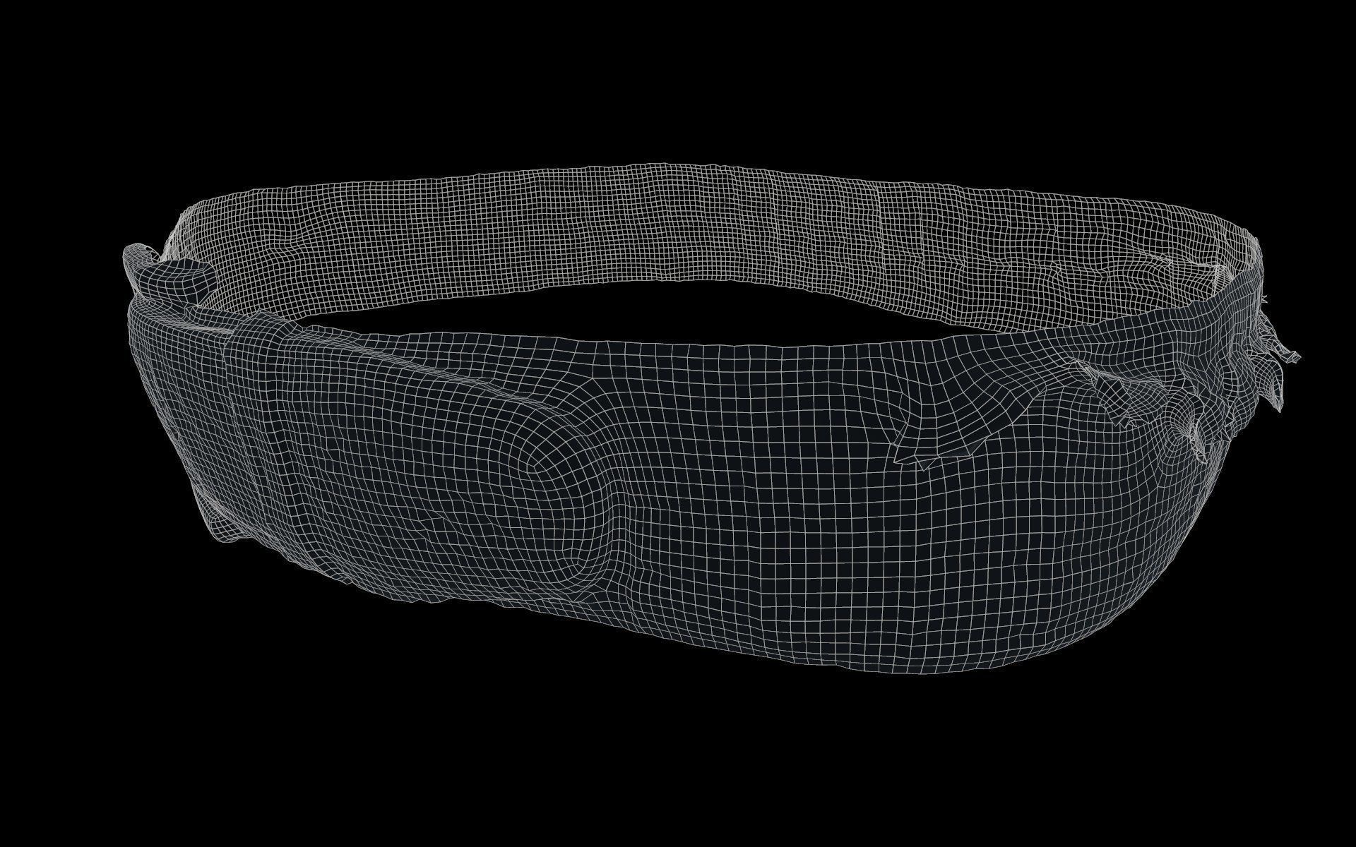 Crocodile Leather Belt 17 Low-poly 3D model_6