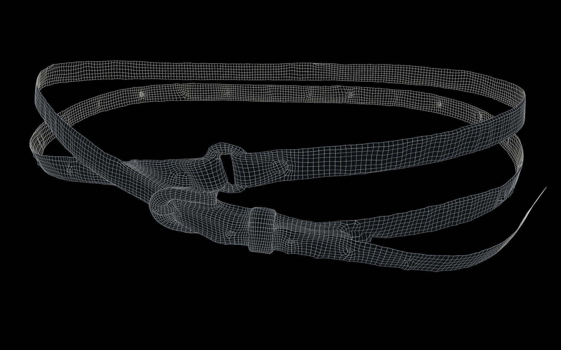 Thin Belt 15 Low-poly 3D model_6