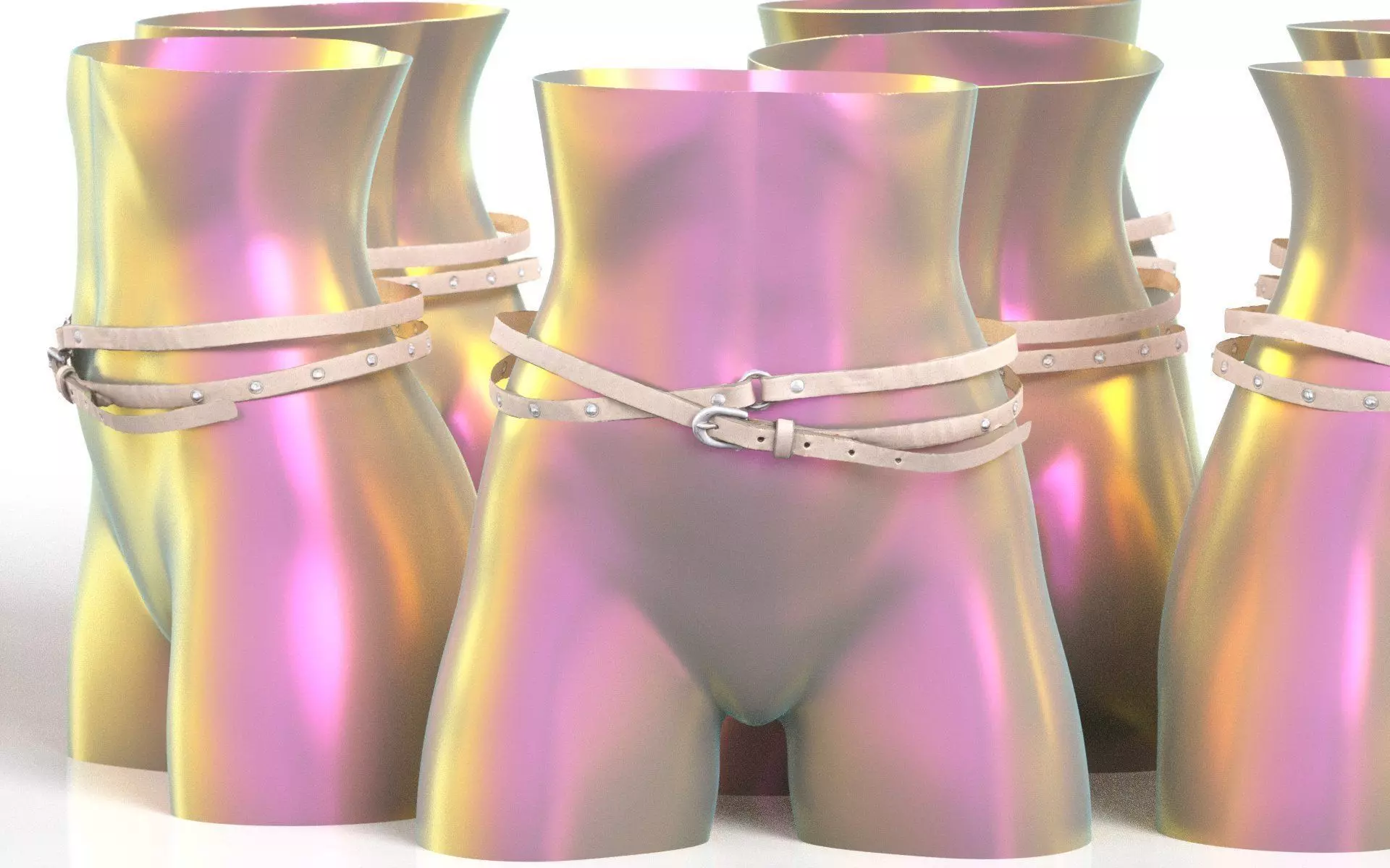 Thin Belt 15 Low-poly 3D model_0