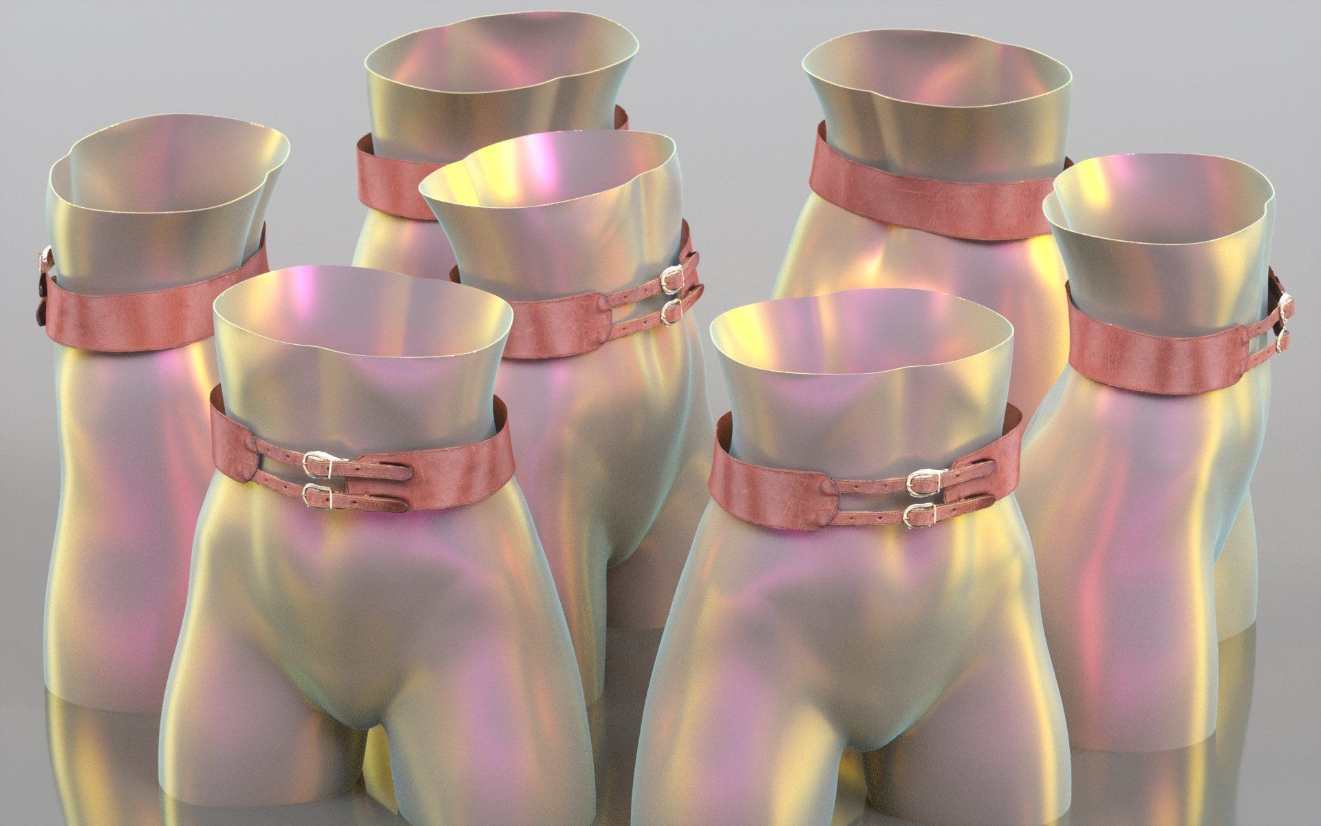 Belt 13 Low-poly 3D model_2