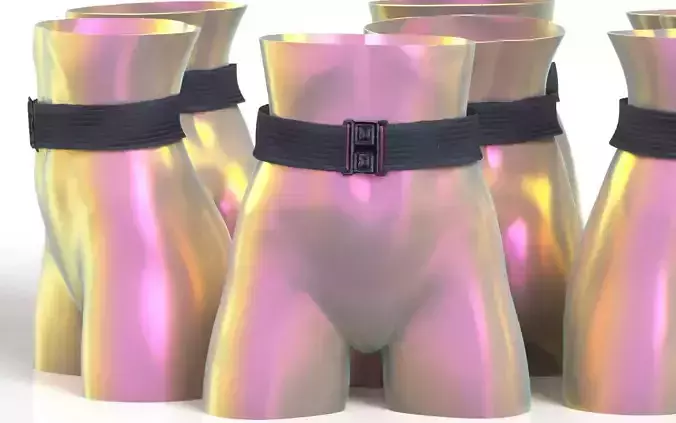 Waist Belt 12 Low-poly 3D model